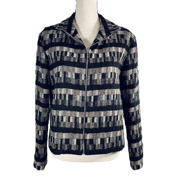 Vintage Randy Kemper Women’s Size 6 Textured Wool Zip up Jacket Made in USA - Picture 2 of 14